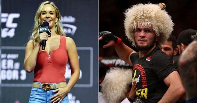 "It's his personal opinion" - Laura Sanko speaks up for Khabib Nurmagomedov after his controversial comments on ring girls