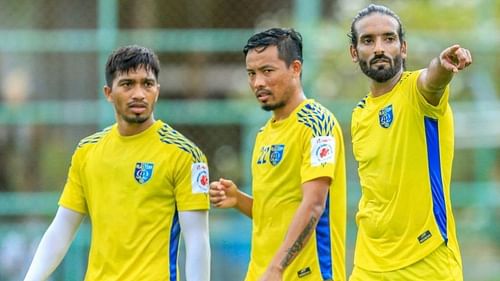 Kerala Blasters are aiming to win their first trophy. Image Credits: Twitter/@KeralaBlasters