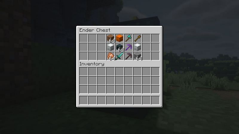 Some essential items to keep in an ender chest (Image via Minecraft)