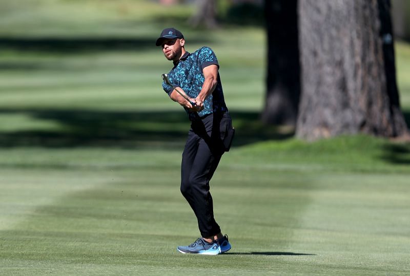 Stephen Curry in action at the American Century Championship