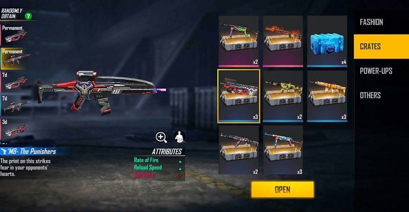 The x Punishers Weapon Loot Crate is the reward (Image via Free Fire)