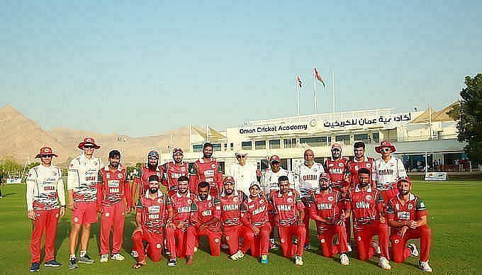 Oman National Cricket Team at the Oman Cricket Academy.
