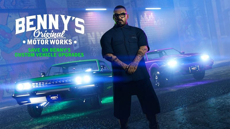 Benny&#039;s Original Motor Works in GTA Online (Image via Rockstar Games)