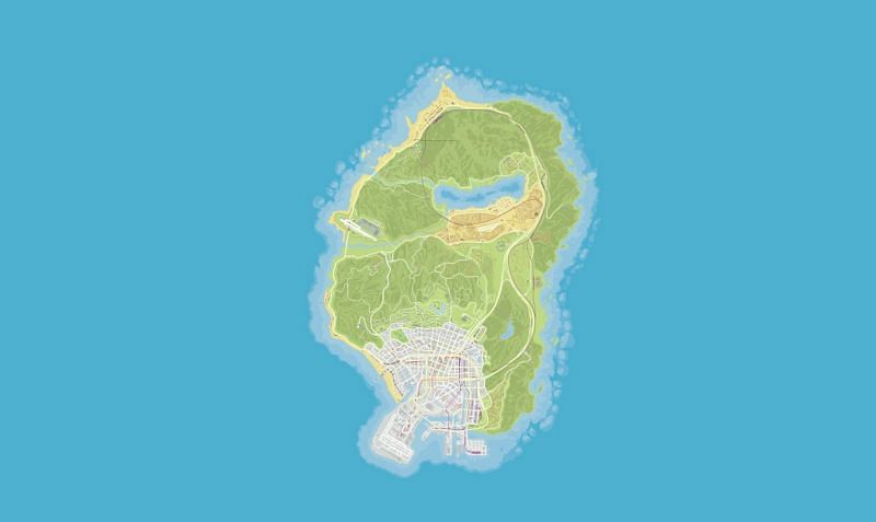 Los Santos GTA V Map Large  Gta, Gta 5, San andreas gta