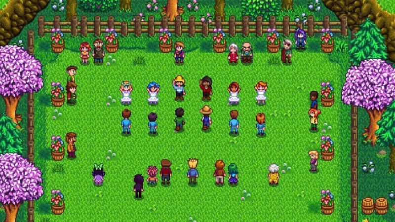 Stardew Valley characters will more or less remain exactly the same throughout the game, without aging. (Image via Stardew Valley)
