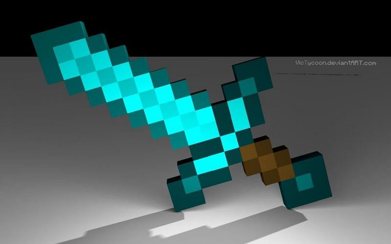Diamond sword render (Image via planet minecraft)