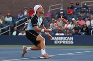Diego Schwartzman during a match at the 2021 US Open