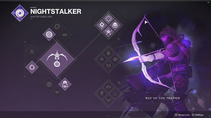 Hunter Nightstalker tree in Destiny 2 (Image via Bungie)