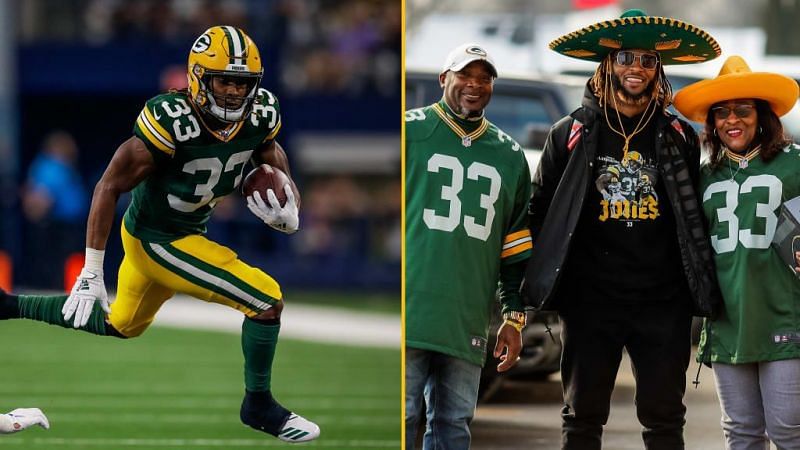 Aaron Jones&#039; father died due to COVID-19 (Image from Green Bay Packers website)