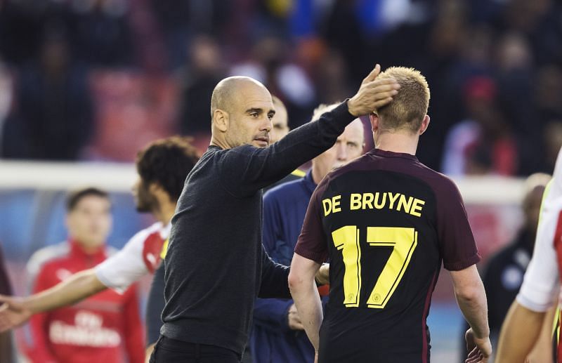 Pep Guardiola helped De Bruyne become one of the finest midfielders in Europe
