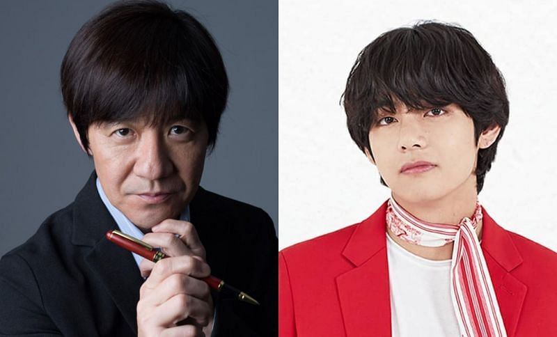 Japanese comedian Teruyoshi Uchimura and BTS&#039; V (Images via Mubi &amp; Instagram/@bts.bighitofficial)