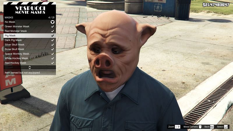 Маска свиньи (Изображение предоставлено Rockstar Games)
