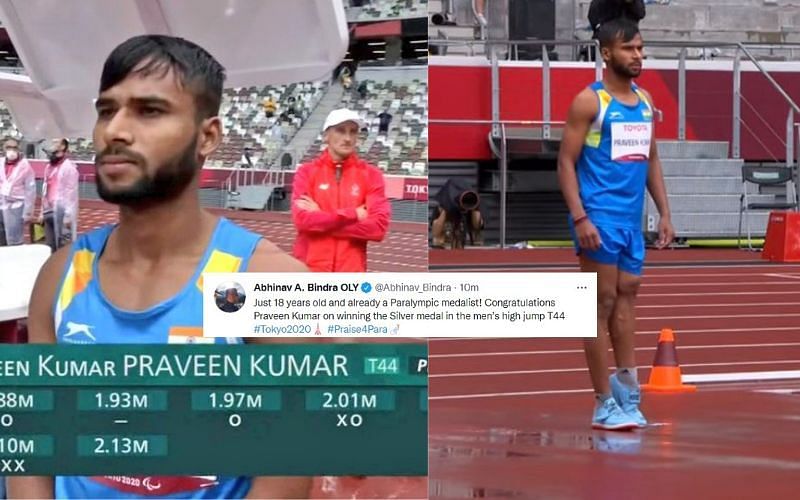 Indian high-jumper Praveen Kumar wins a silver medal at the Paralympics