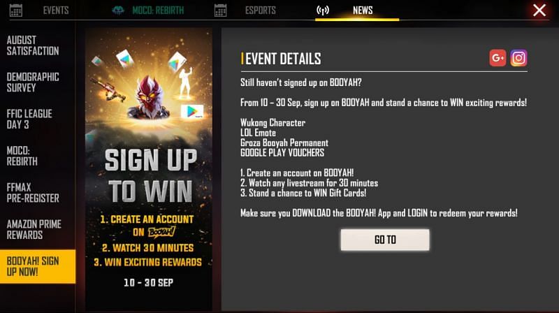 This event provides an excellent opportunity to get free rewards (Image via Free Fire)