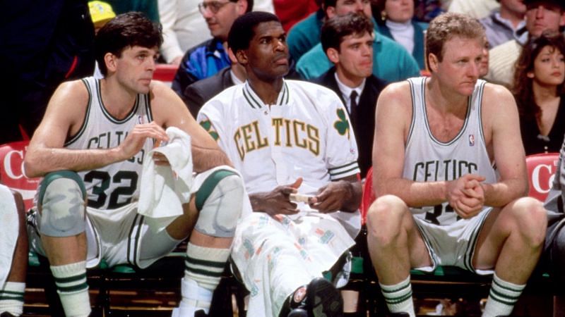 Larry Bird, Kevin McHale and Robert Parish of the Boston Celtics (from left to right) [Source: NBA India]