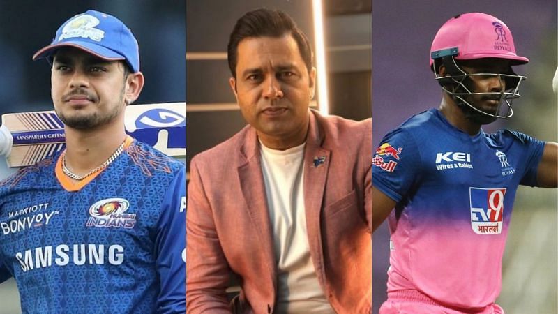 Ishan Kishan, Aakash Chopra (C) and Sanju Samson.