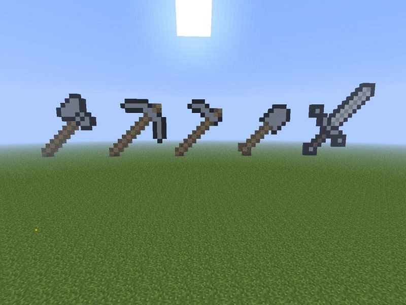 Minecraft tools and weapons (Image via Minecraft)