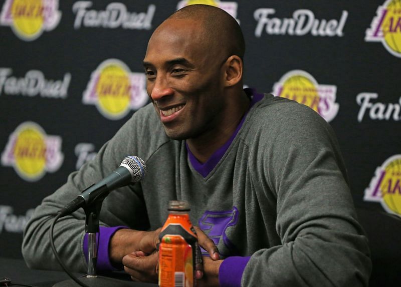 Kobe Bryant during a post-game press conference.