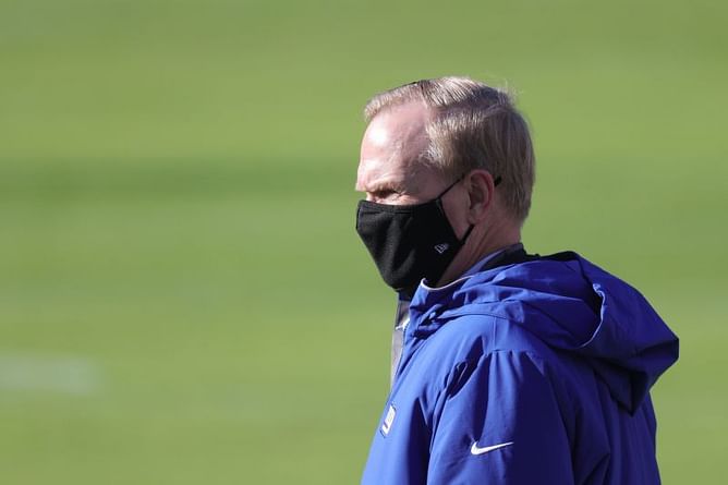 Frustrated Giants owner John Mara knocks over trash can after team's disastrous start to NFL campaign