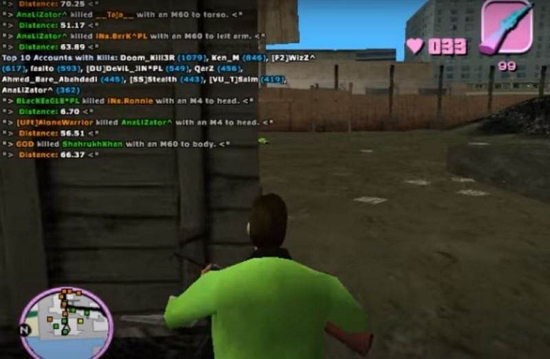 An Attack and Defense Scenario server in GTA Vice City Online Multiplayer (Image via vc-mp.org)