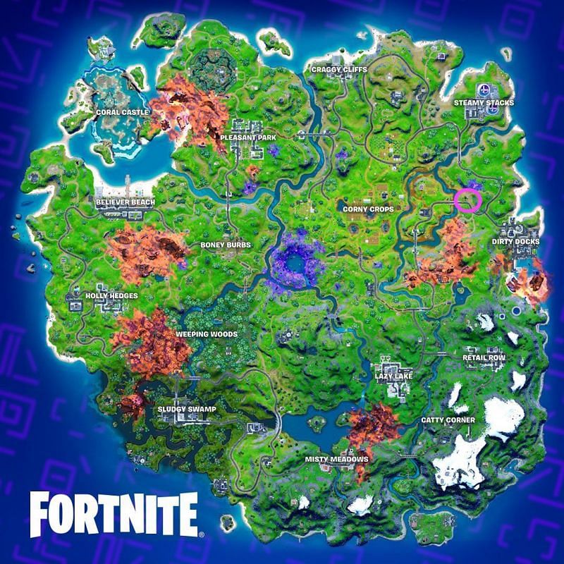 Fortnite Dr. Slone Mythic boss location (Image via Epic Games)