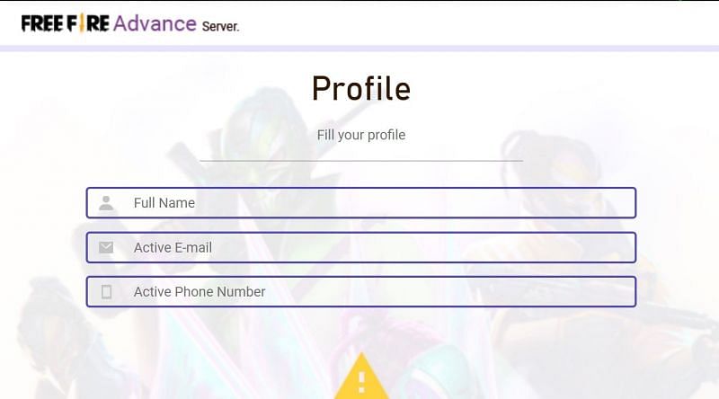 Gamers are required to fill in these profile details (Image via Free Fire)