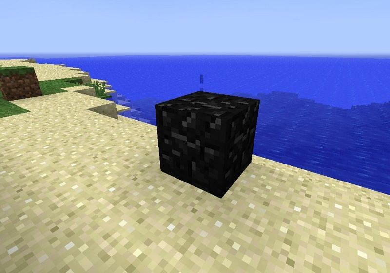 A block of coal in Minecraft (Image via Minecraft)