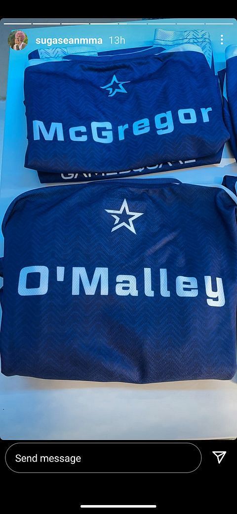 Sean O&#039;Malley shared picture his and Conor McGregor&#039;s jersey
