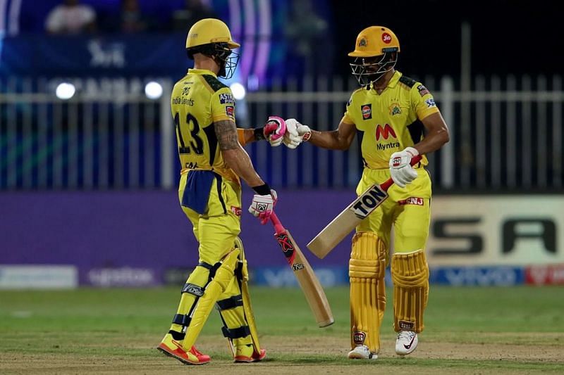 CSK openers Ruturaj Gaikwad (right) and Faf du Plessis. Pic: IPLT20.COM