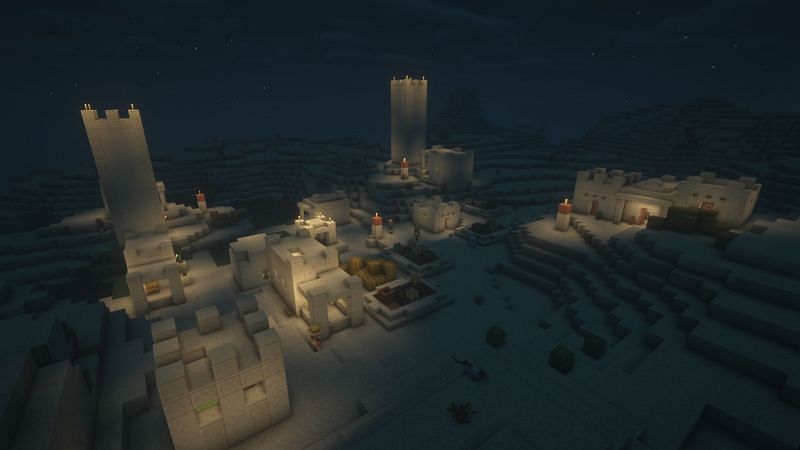 A village in the desert biome (Image via Minecraft)