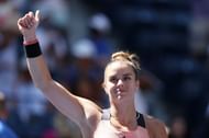Maira Sakkai was in red-hot form on serve against <a href='https://www.sportskeeda.com/player/petra-kvitova' target='_blank' rel='noopener noreferrer'>Petra Kvitova</a>.