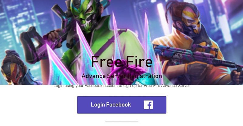 Gamers need to tap on the &quot;Login Facebook&quot; option to proceed with the registrations (Image via Free Fire)