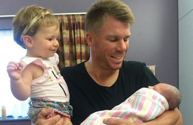 David Warner with his Daughter