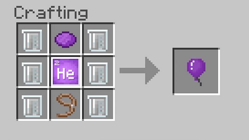 Balloons are challenging to craft and require six latex and other items (Image via Minecraft)