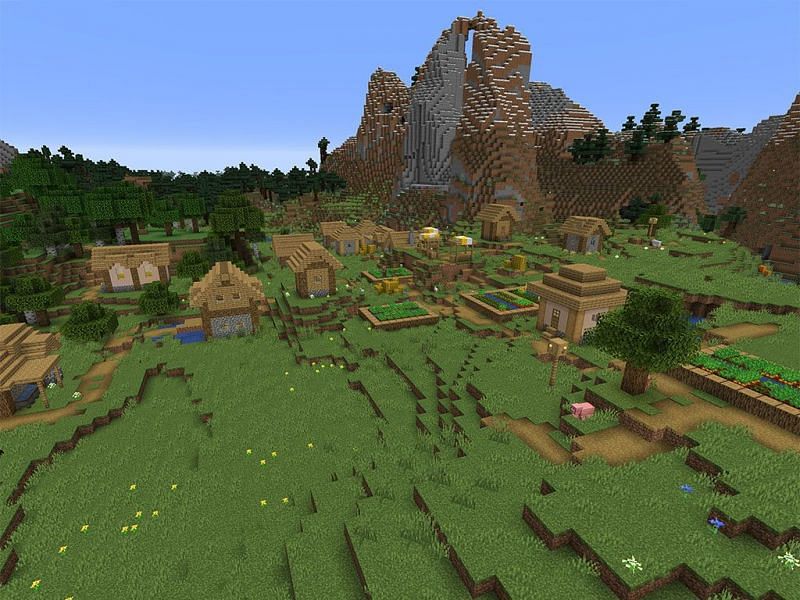Minecraft plains village (Image via Minecraft)