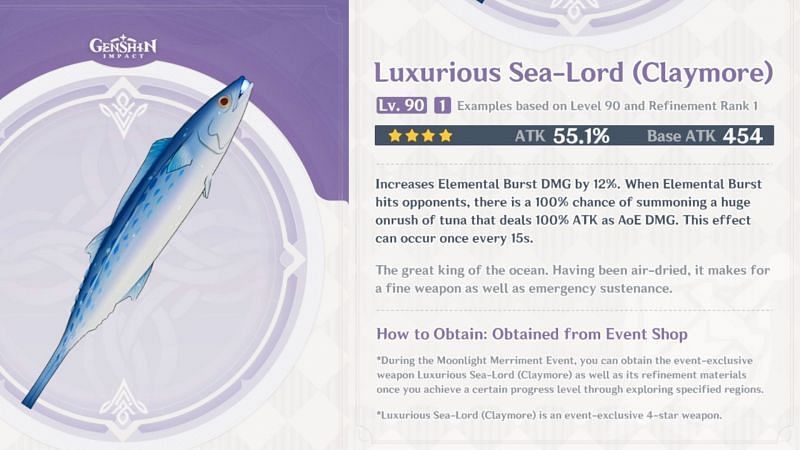 Luxurious Sea-Lord fish claymore (Image via miHoYo)