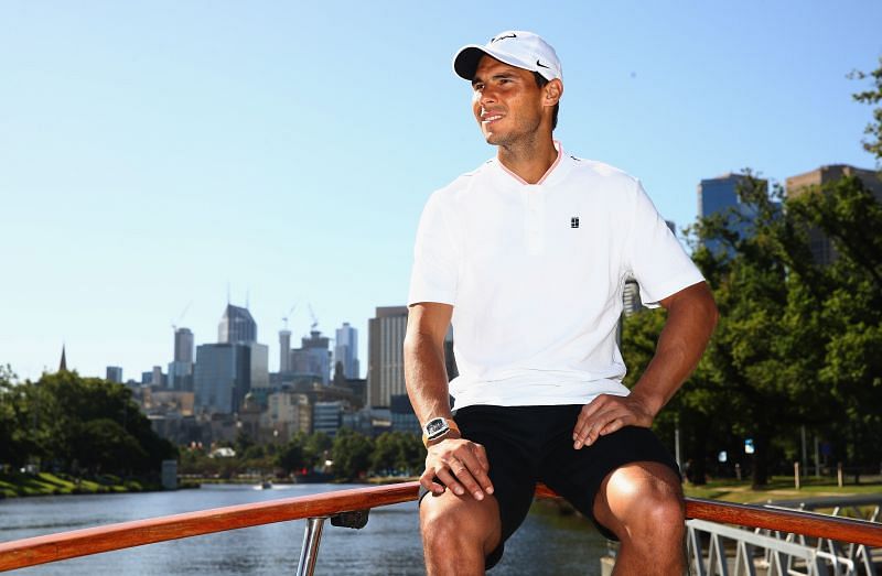 Rafael Nadal prior to the 2017 Australian Open