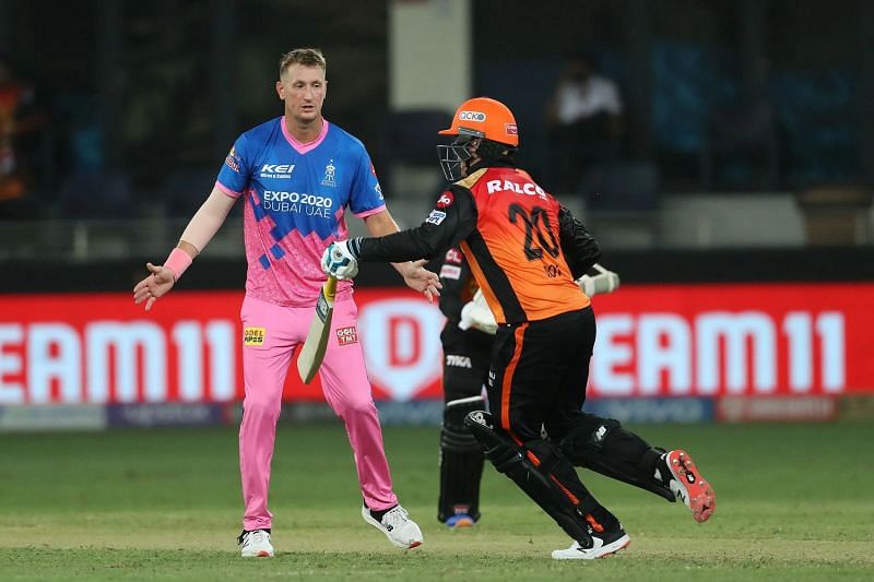 RR all-rounder Chris Morris during the match against SRH. Pic: IPLT20.COM