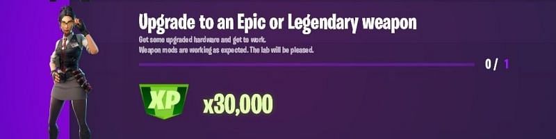 Weapon mods could be coming to Fortnite very soon based on the tease in this challenge. Image via Lazkyleaks_ on Twitter