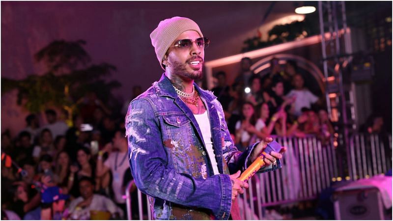 Rauw Alejandro performing at Oasis Wynwood during Billboard Latin Music Week 2021. (Image via Getty Images)