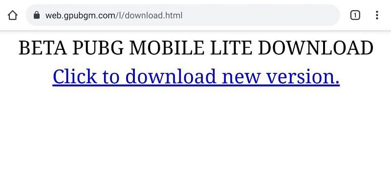 This is the website through which the players have to download the PUBG Mobile Lite 0.22.0 APK file