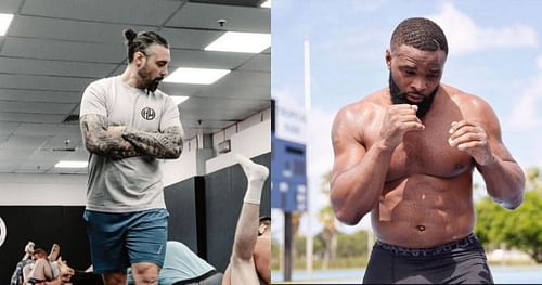 Dan Hardy (left), Tyron Woodley (right) [Credits: @danhardymma, @twoodley via Instagram]