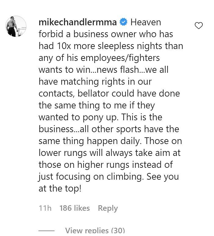 Michael Chandler defends Dana White and Lorenzo Fertitta