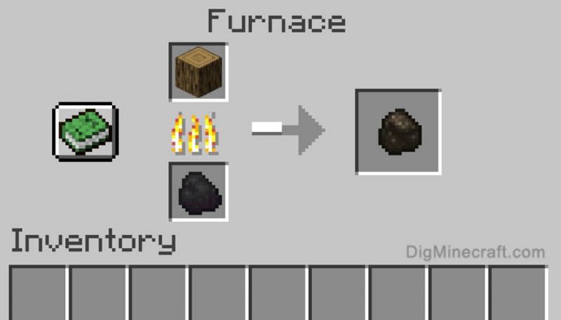 How to make charcoal (Image via Minecraft)
