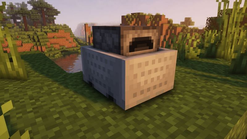 A minecart with furnace in the game (Image via Minecraft)