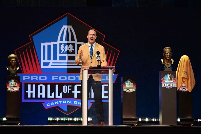 Peyton Manning at the NFL Hall of Fame Enshrinement Ceremony