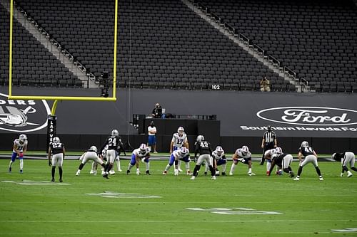 Buffalo Bills vs. Las Vegas Raiders in an empty stadium