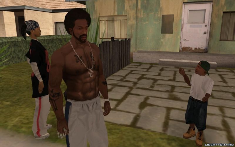 It&#039;s unknown if CJ even has a son in the GTA lore (Image via Rockstar Games)