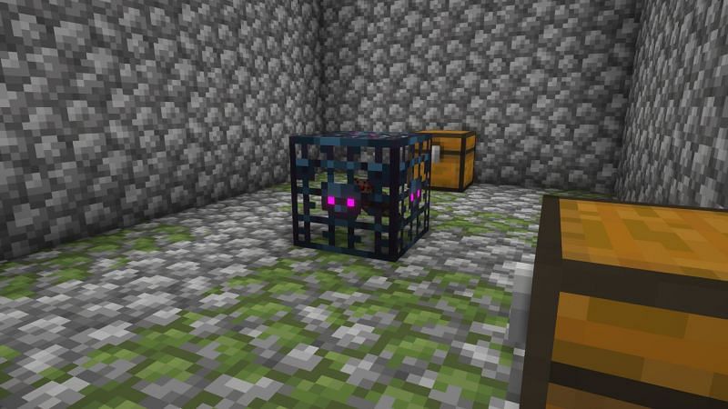 A spawner in a dungeon (Image via Minecraft)