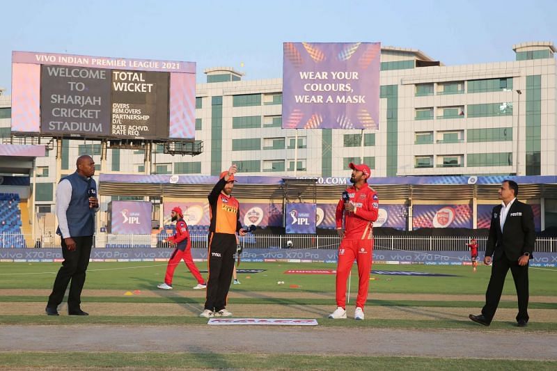 Kane Williamson and KL Rahul at the toss. Pic: IPLT20.COM